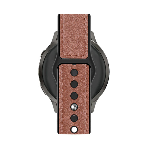Bandz Bracelet cuir 'Hybrid' Garmin Venu 4 - 45mm (marron)