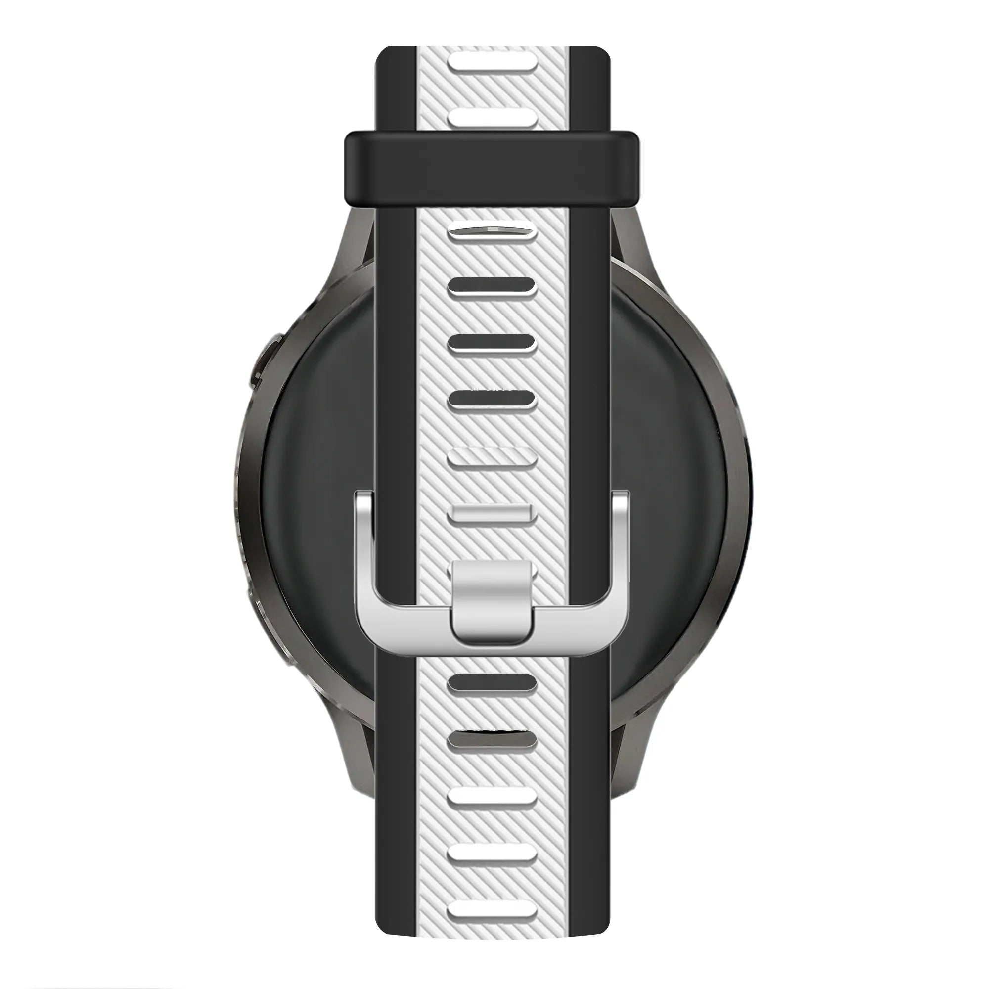 Bandz Bracelet dual sport avec boucle Garmin Forerunner 570 - 42mm (noir/blanc)