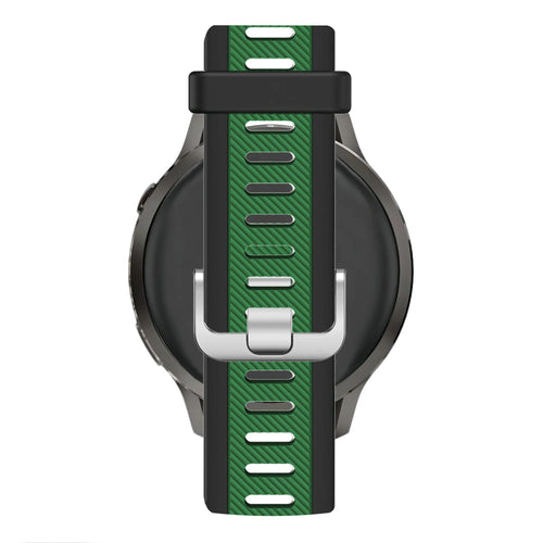 Bandz Bracelet dual sport avec boucle Garmin Forerunner 645 (noir/vert)