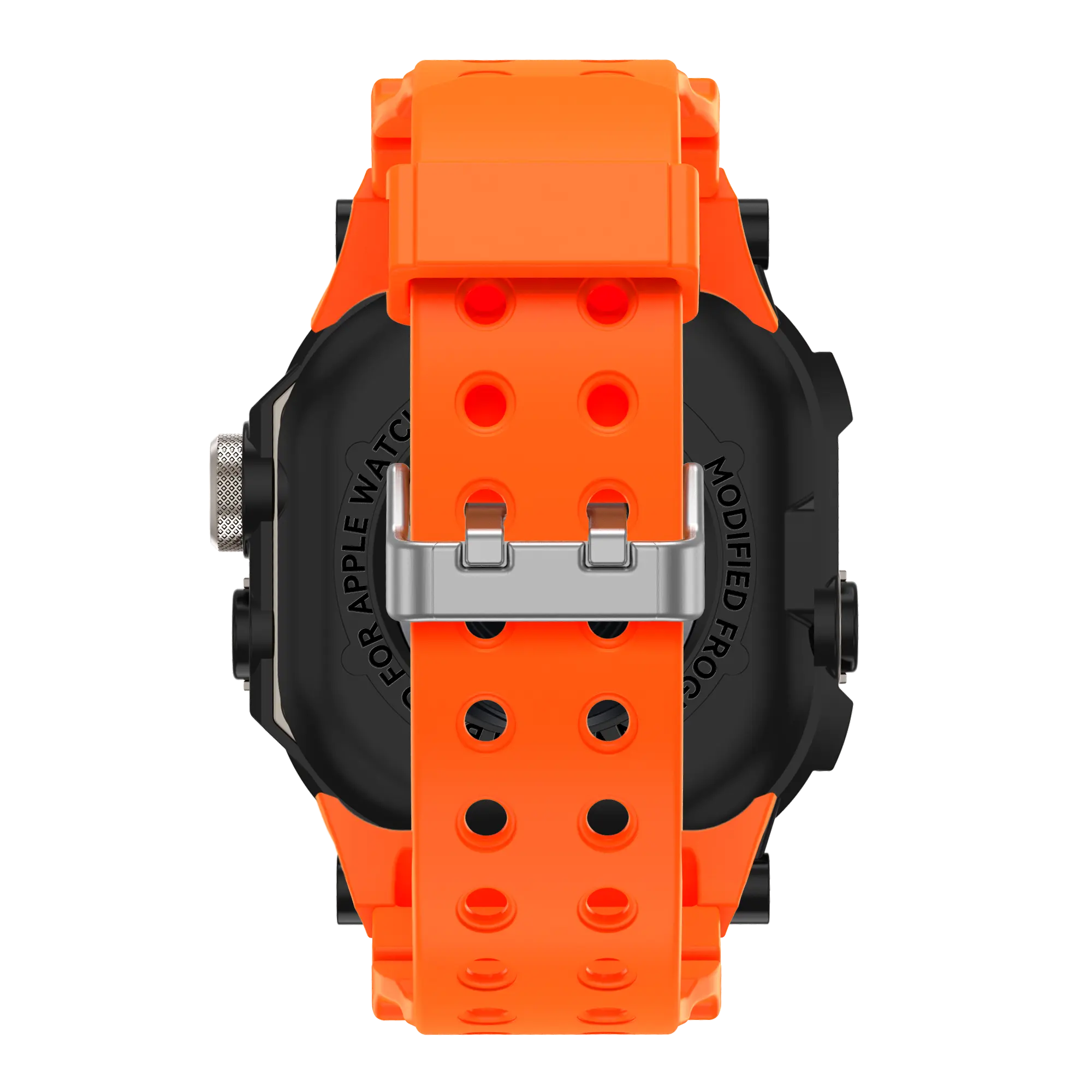 Bandz Apple Watch Ultra TPU Strap with Case (Orange/Titanium)