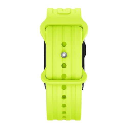 Silicone Strap 'Classic', lime, on a watch, direct rear view