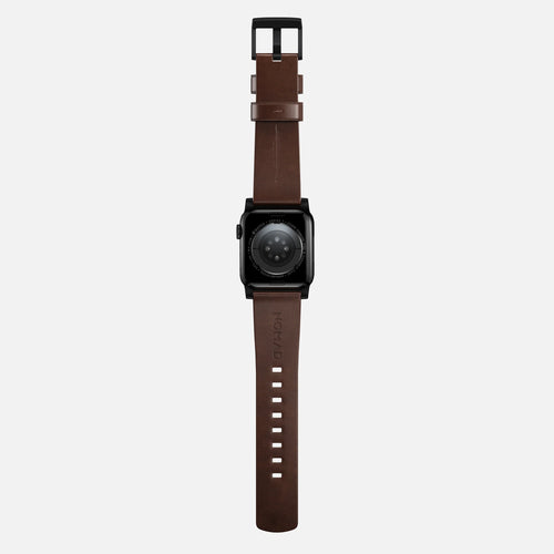 Nomad Bracelet cuir moderna Apple Watch (marron/noir)