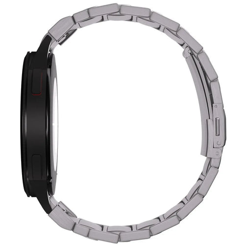 Titanium Strap 'One Push', silver, on a watch, direct rear view