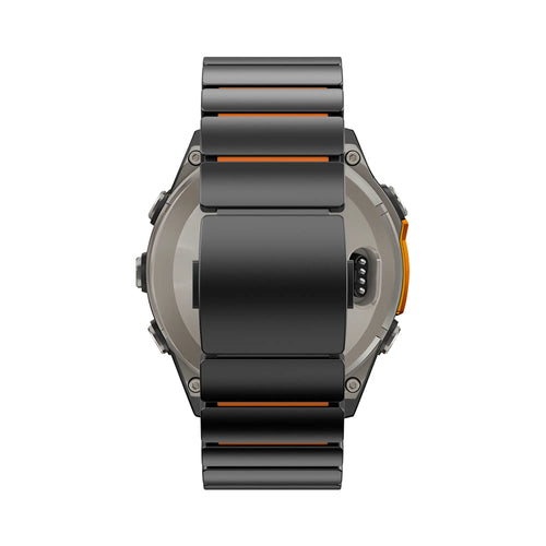 Bandz Garmin Fenix 9 - 47mm Titanium Strap 'Hybrid' (Black/Orange)