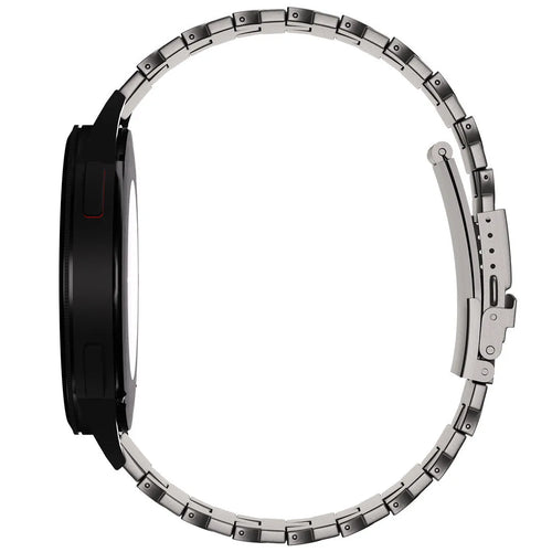 Butterfly Titanium Strap, graphite, on a watch, direct rear view