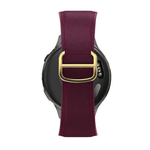 Bandz Amazfit Cheetah 2 Pro Leather Strap 'D-Type' (Wine Red)