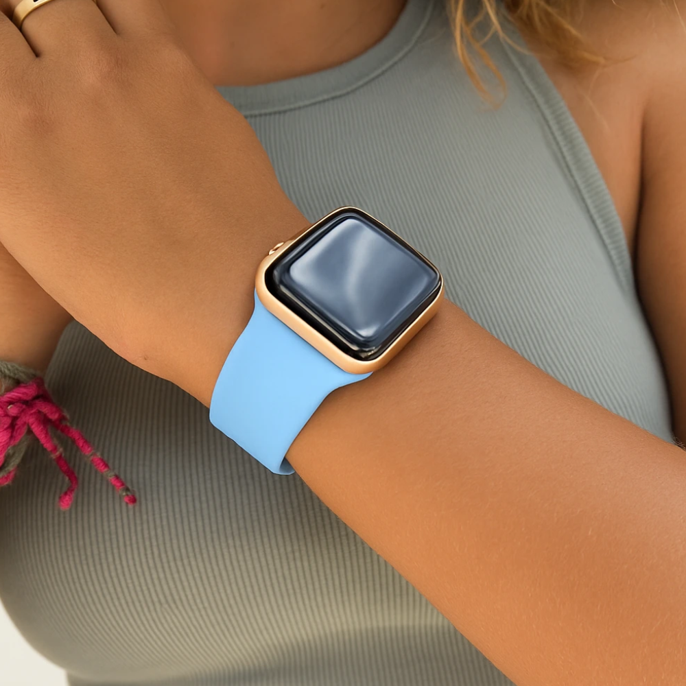 Bracelet silicone Apple Watch (bleu aqua)