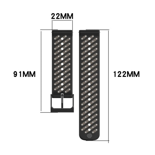 Bracelet silicone à rayures Coros Apex 2 Pro (noir)