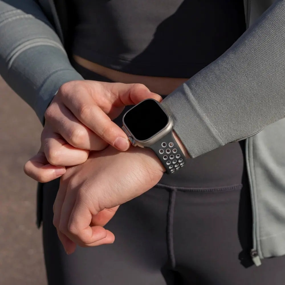 Bracelet sport Apple Watch (noir/gris)