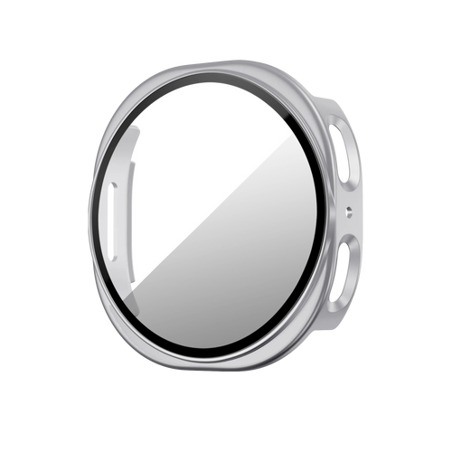Bandz Samsung Galaxy Watch 8 - 44mm PC Cover with Glass (Silver)