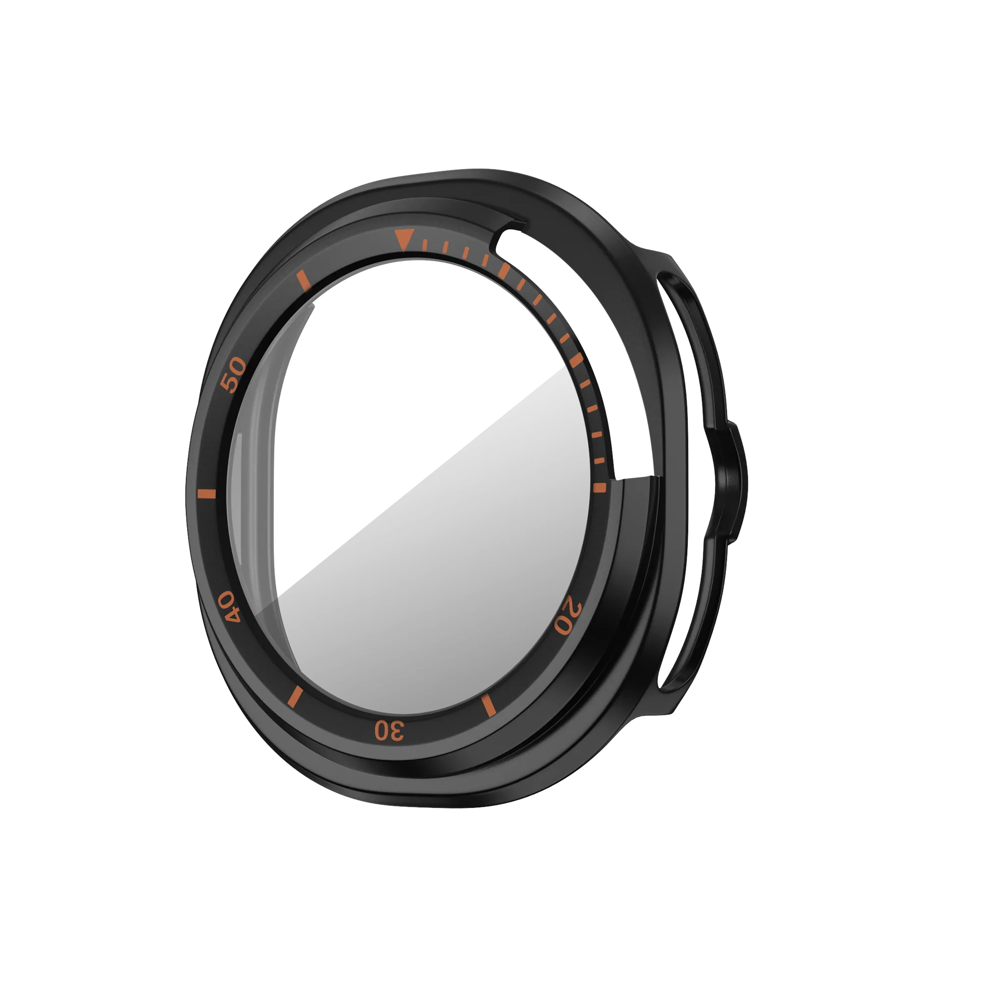 Bandz Coque Bezel avec verre Samsung Galaxy Watch 8 Classic (noir/orange)