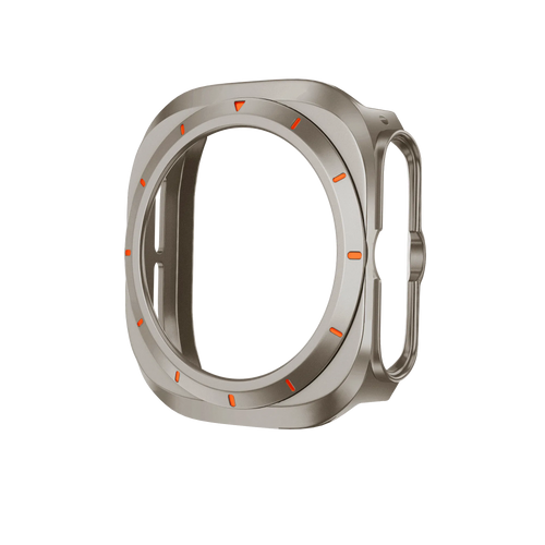 Bandz Coque PC bisel Samsung Galaxy Watch Ultra (titane /orange)