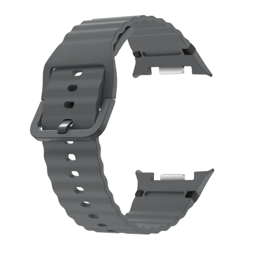 Samsung Galaxy Watch 8 Classic Wave Silicone Strap (Dark Grey)