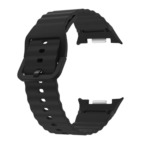 Samsung Galaxy Watch 8 - 40mm Wave Silicone Strap (Black)