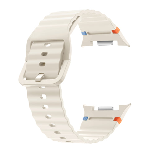 Samsung Galaxy Watch 8 - 40mm Wave Silicone Strap (Starlight)