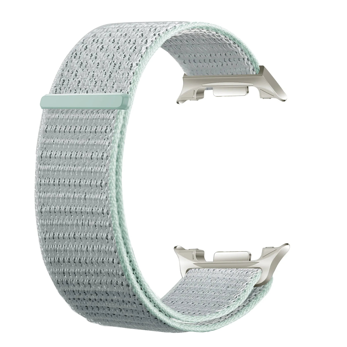Nylon Strap, light cyan, without a watch, 3/4 front view