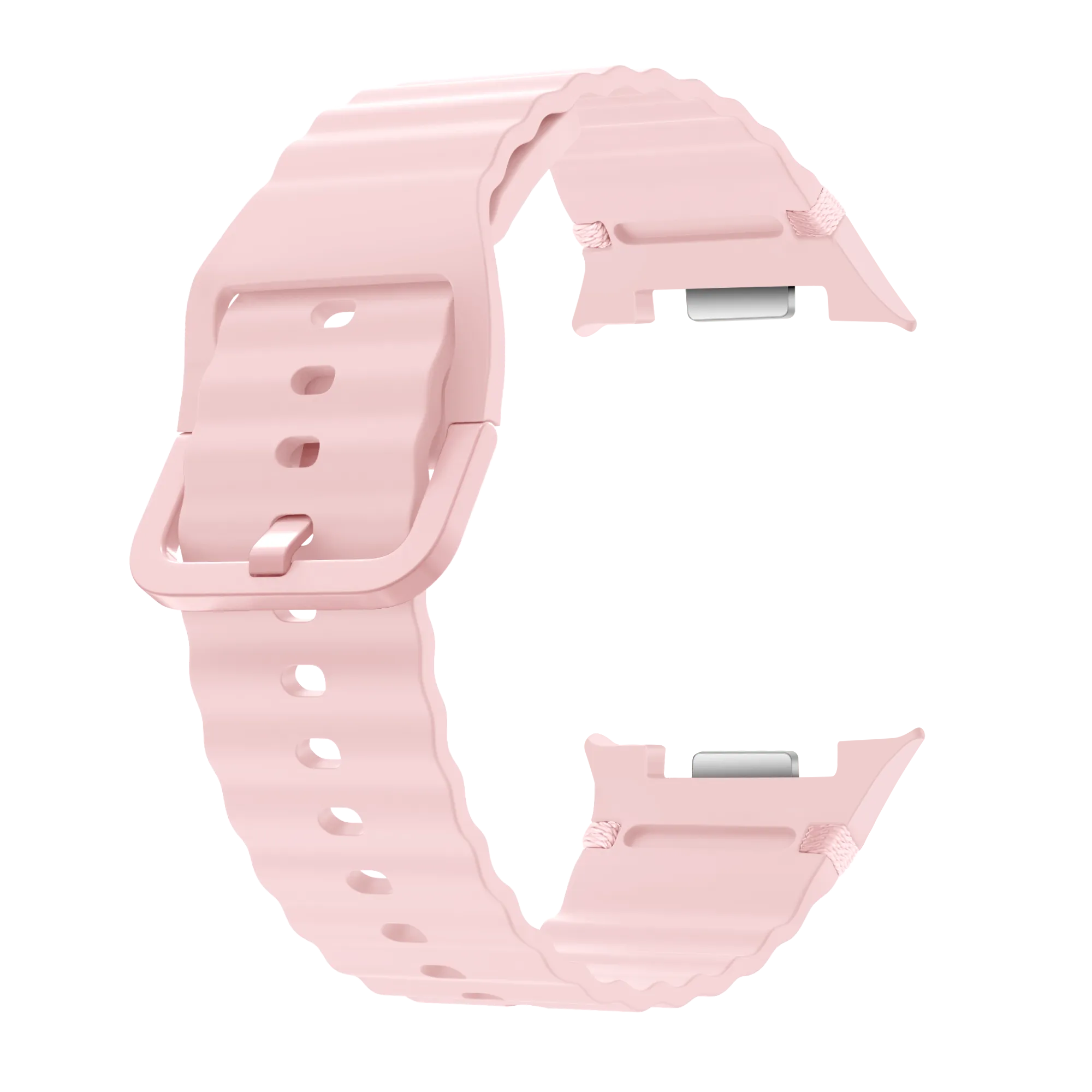 Bracelet silicone ondulé Samsung Galaxy Watch 8 Classic (rose)