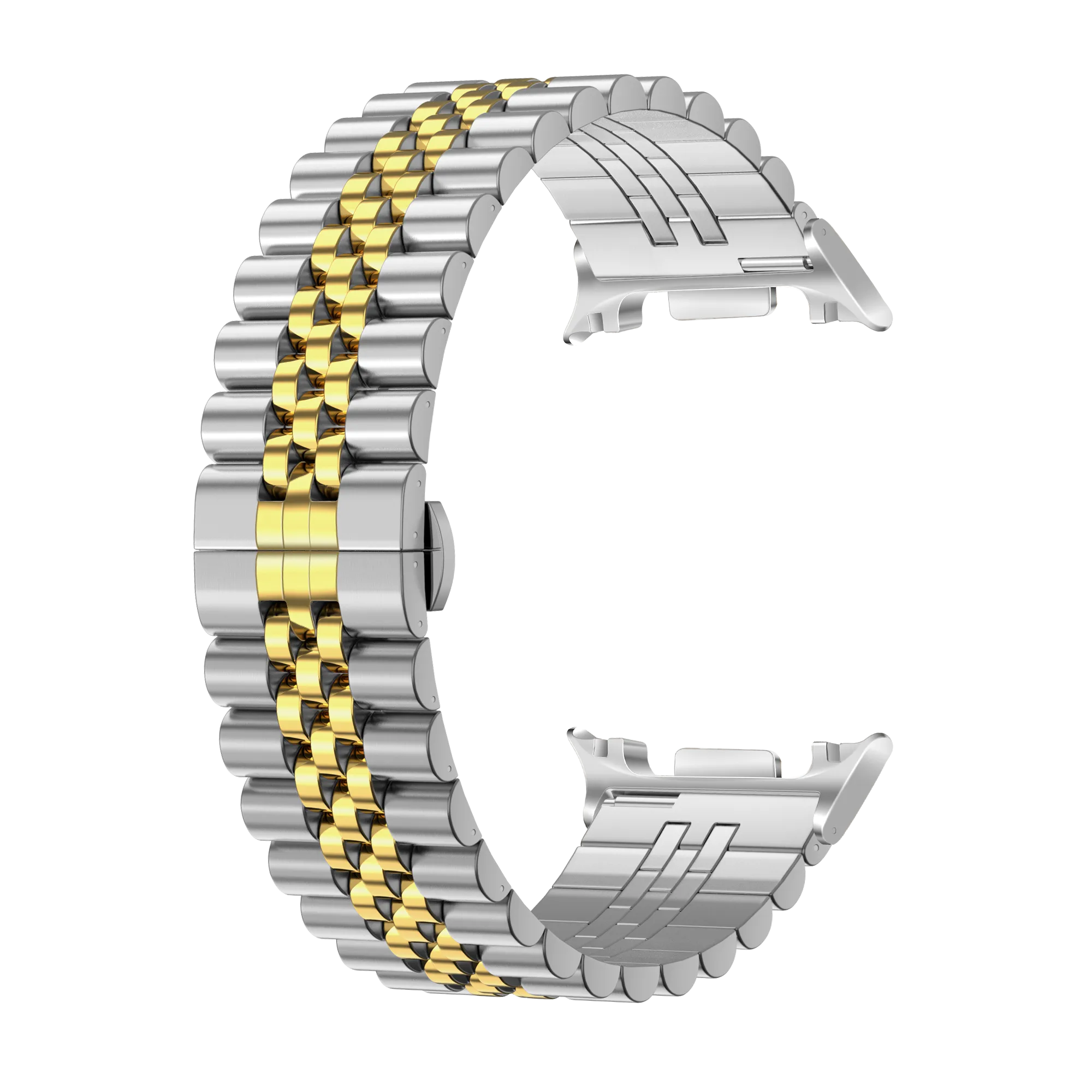 Bracelet acier Jubilee Samsung Galaxy Watch 8 Classic (argent/or)