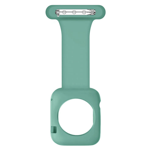 Silicone Nurse Fob, green, without a watch, 3/4 front view