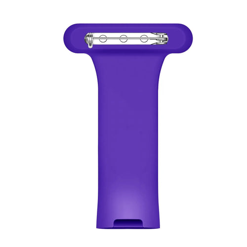 Silicone Nurse Fob, purple, without a watch, 3/4 front view