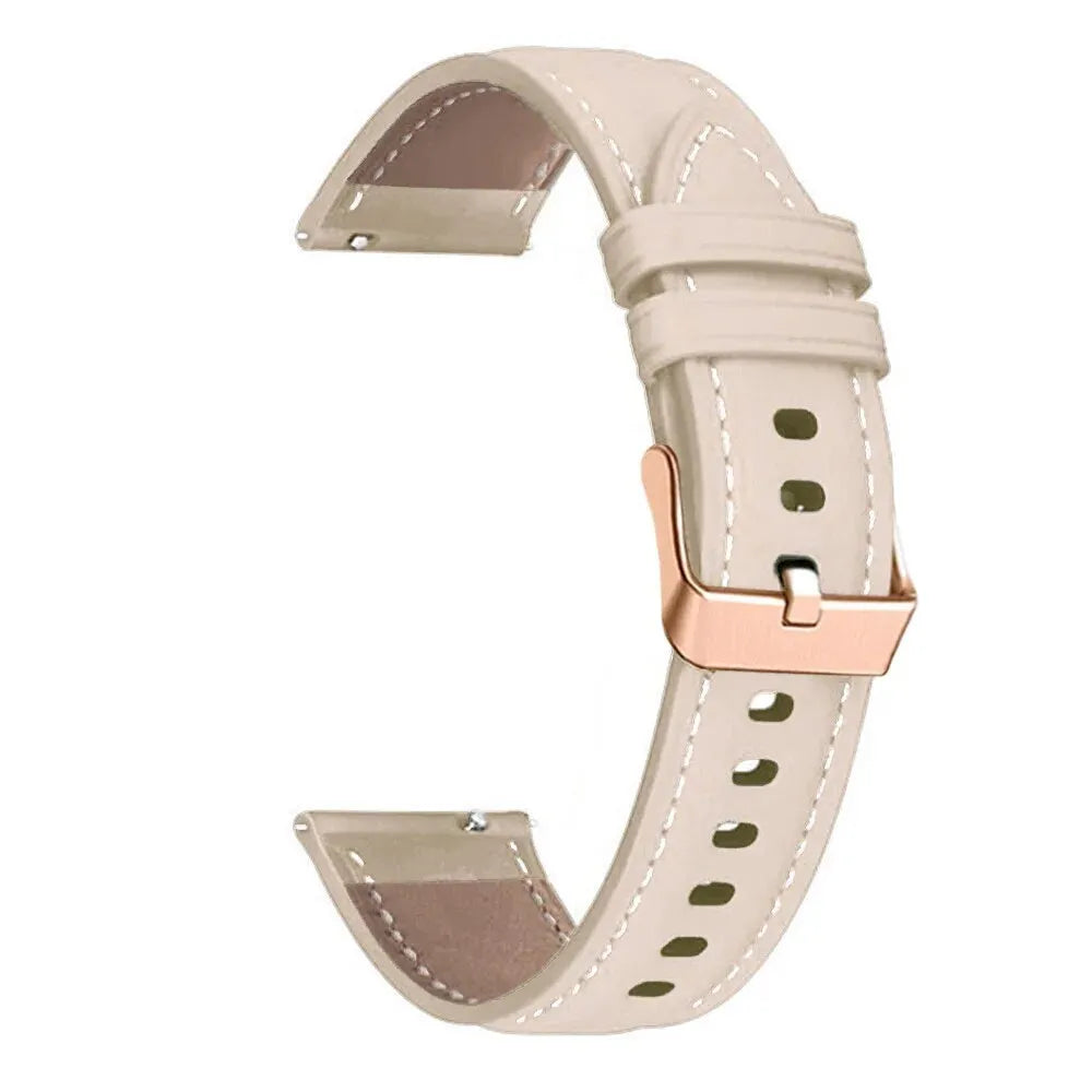 Bracelet cuir Huawei Watch 5 - 42mm (beige)