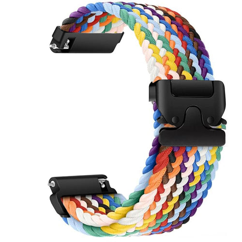 Garmin Forerunner 255s Braided Strap with P-Buckle (Rainbow)