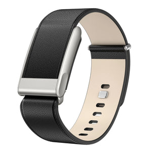 Bracelet cuir compatible avec Whoop MG (noir)
