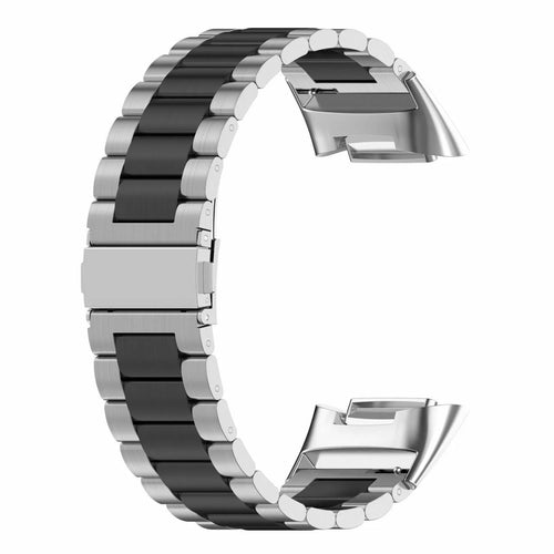 Steel Strap, silver/black, without a watch, 3/4 front view