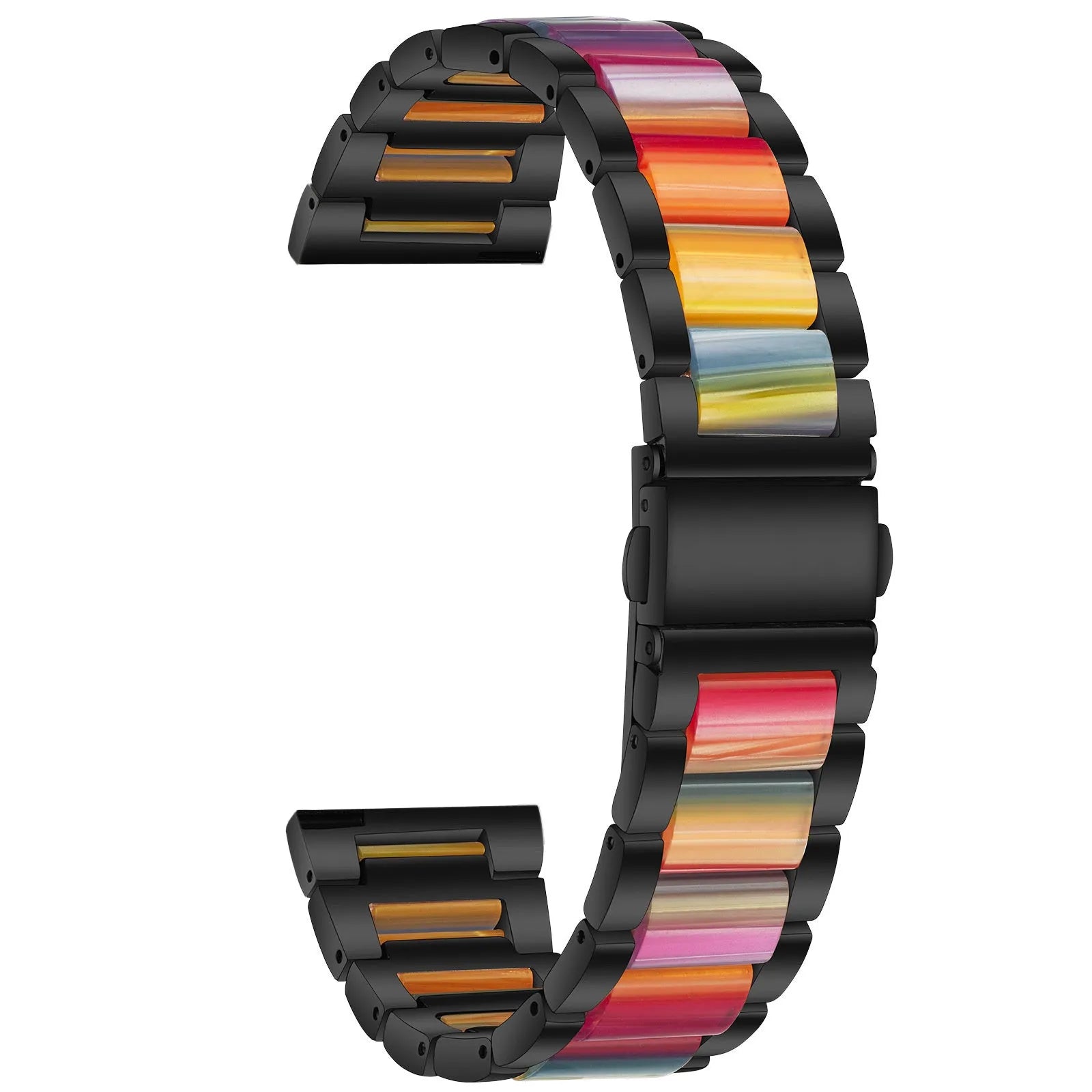 Steel Resin Strap, without a watch, 3/4 front view