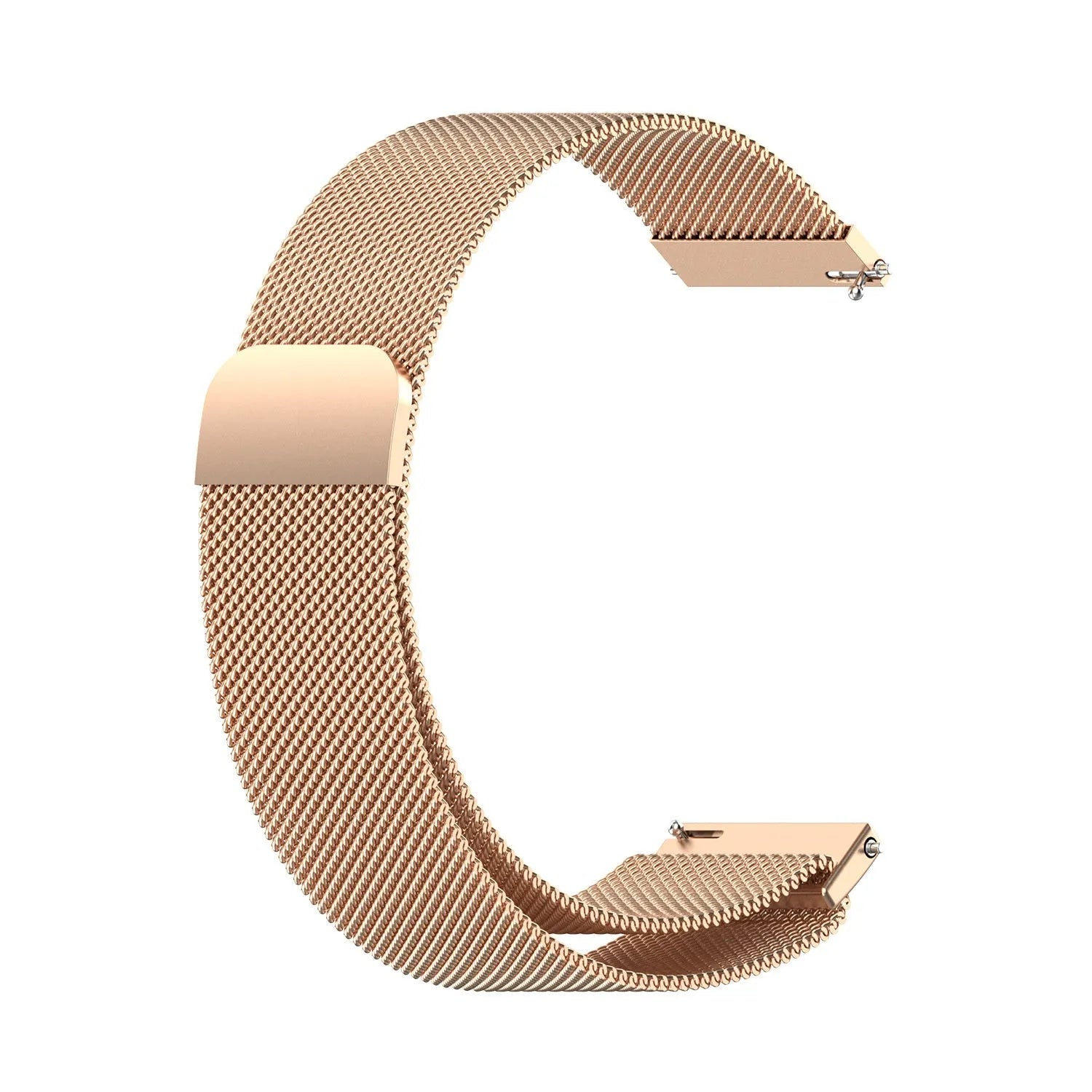 Milanese Strap, rose gold, without a watch, 3/4 front view