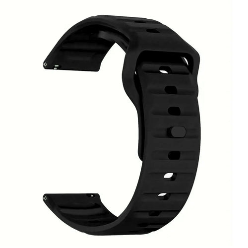 Outdoor Silicone Strap, black, without a watch, 3/4 front view