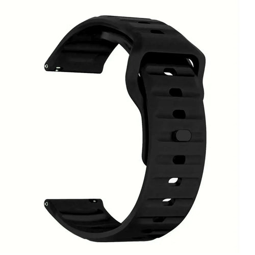 Outdoor Silicone Strap, black, without a watch, 3/4 front view