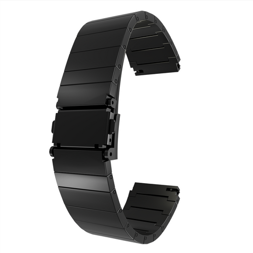 Luxury Titanium Strap, black, without a watch, 3/4 front view