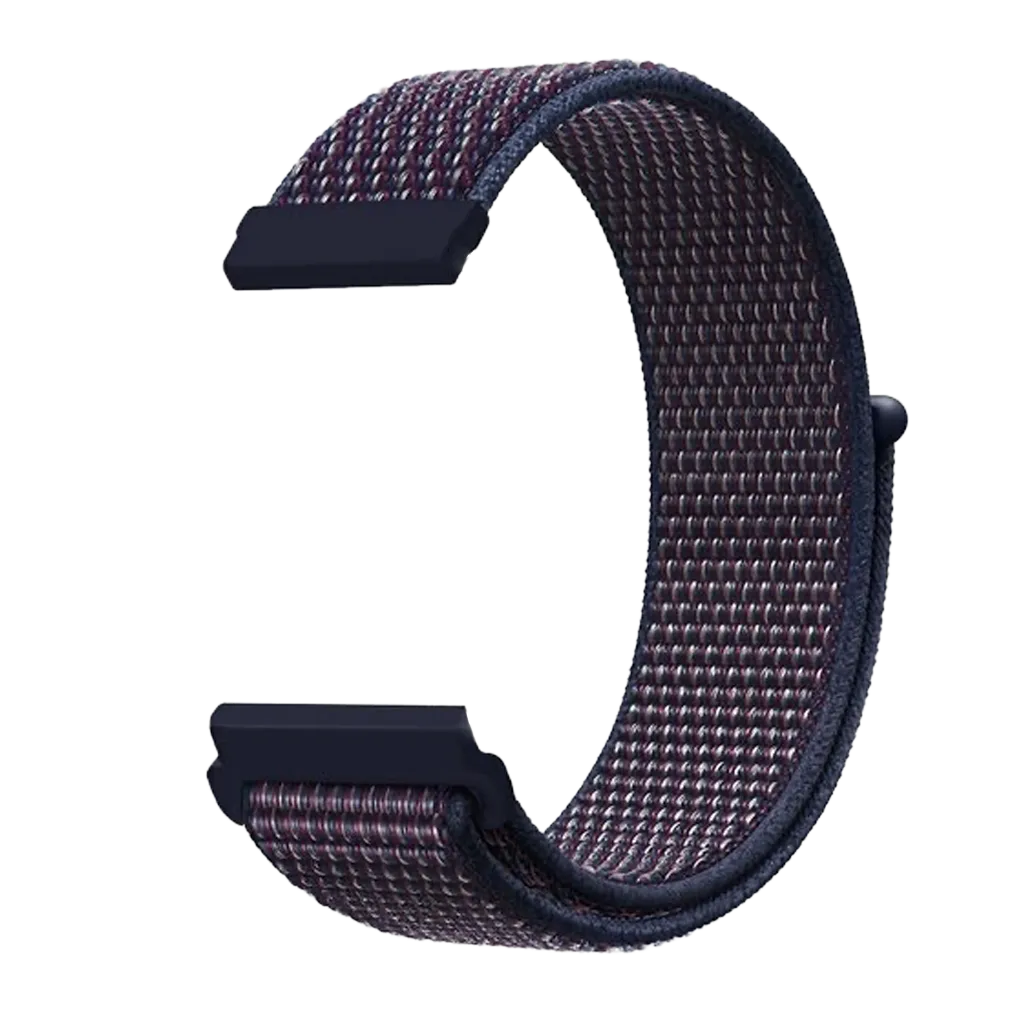 Bracelet nylon Fitbit Versa 3 (bleu foncé)