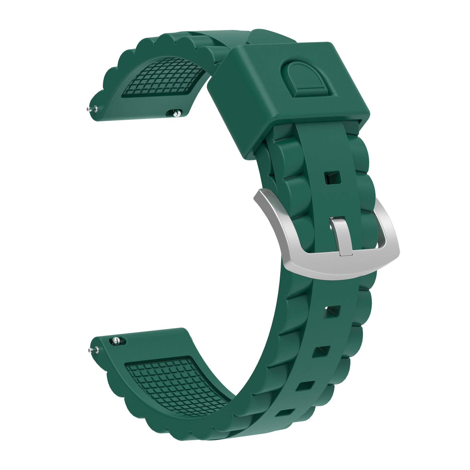 Bracelet silicone ondulé universel 24mm (verte)