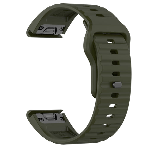Bracelet silicone Outdoor Garmin MARQ (vert militaire)