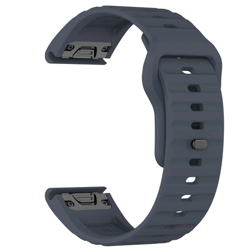 Outdoor Silicone Strap, grey-blue, without a watch, 3/4 front view