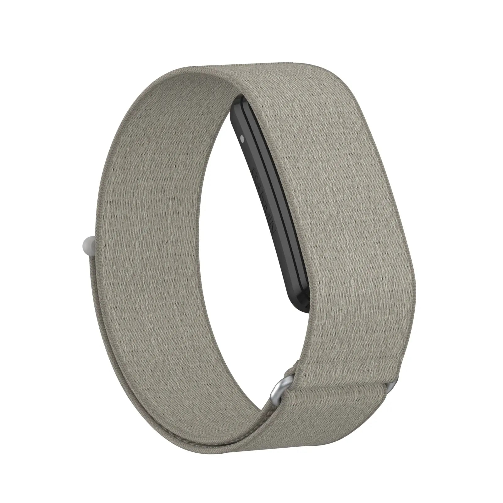 Biceps Nylon Bracelet, beige-grey, without a watch, 3/4 front view