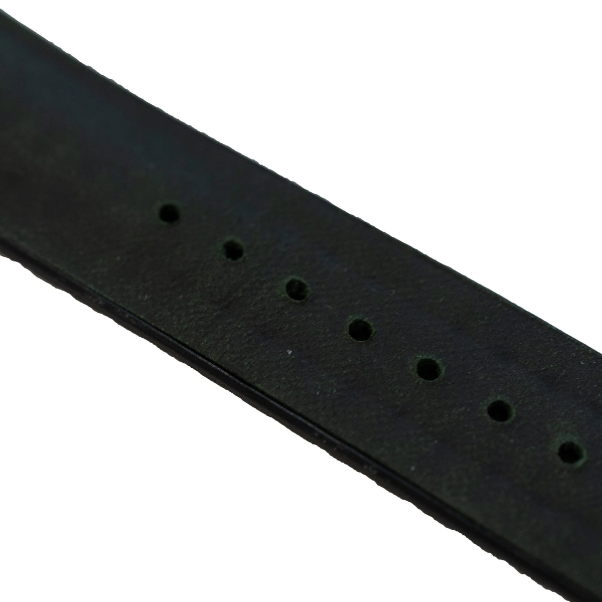 Leather Hybrid Strap, green, without a watch, 3/4 front view