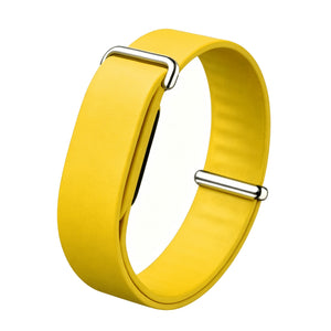 Silicone Strap, yellow, without a watch, 3/4 front view