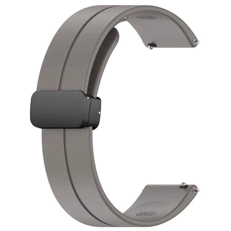 D-Buckle Silicone Strap, dark grey, without a watch, 3/4 front view