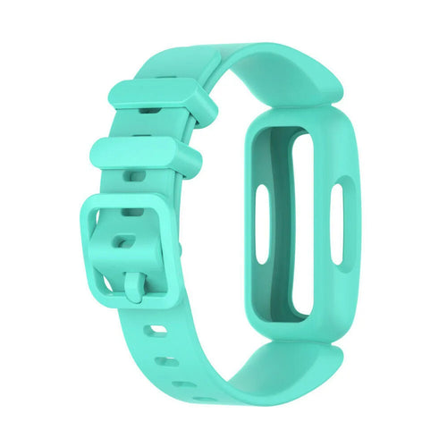 Silicone Strap, aqua, without a watch, 3/4 front view