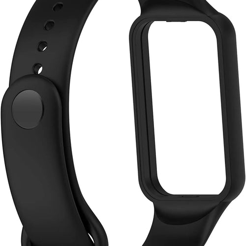 Silicone Strap, black, without a watch, 3/4 front view