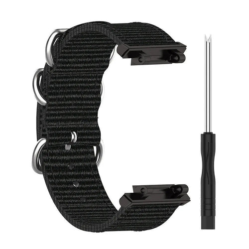 Nylon Buckle Strap, black, without a watch, 3/4 front view