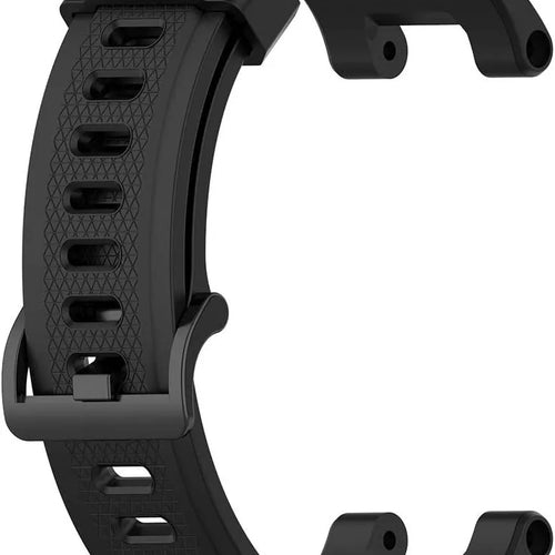 Silicone Strap, black, without a watch, 3/4 front view