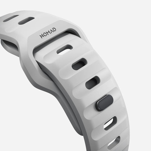 Sport Silicone Strap, grey, without a watch, 3/4 front view