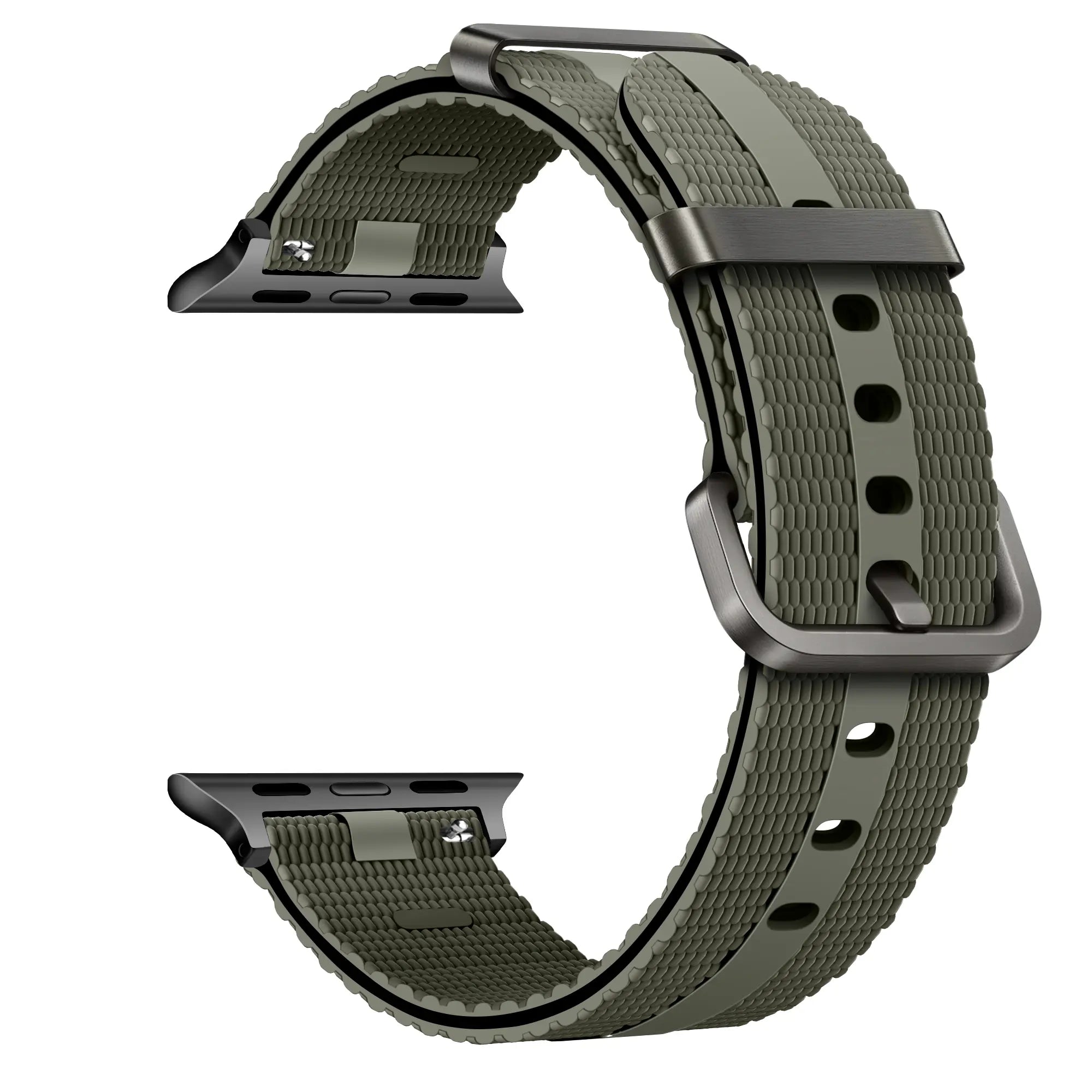 Bracelet active silicone Apple Watch (vert militaire)