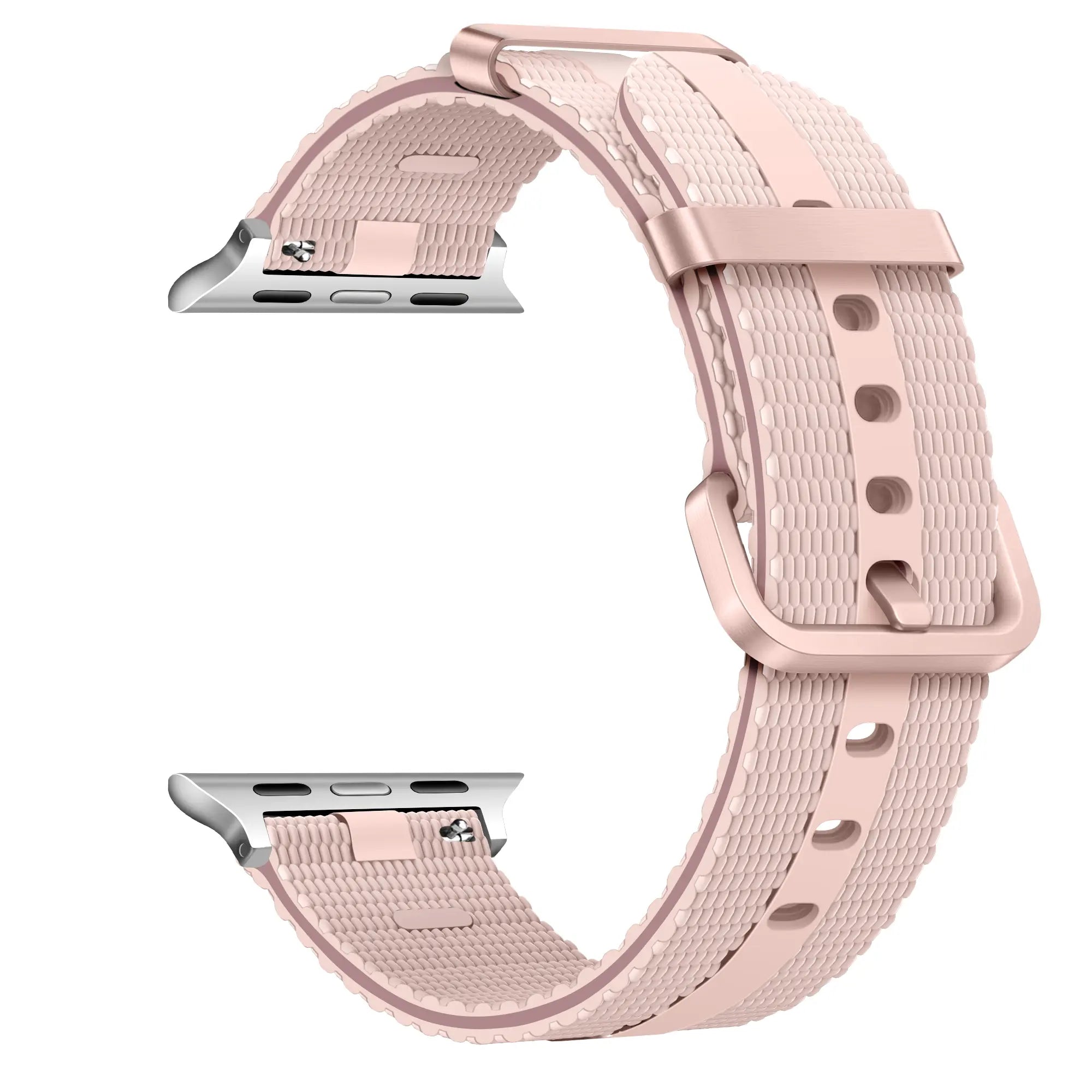 Bracelet active silicone Apple Watch (rose pâle)