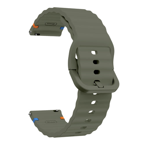 Amazfit Bip 6 Wave Silicone Strap (Army Green)