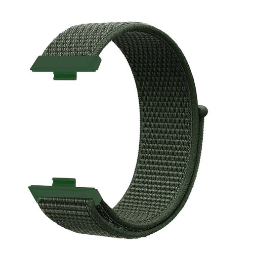 Bracelet nylon Classic Huawei Watch Fit 4 Pro (vert foncé)